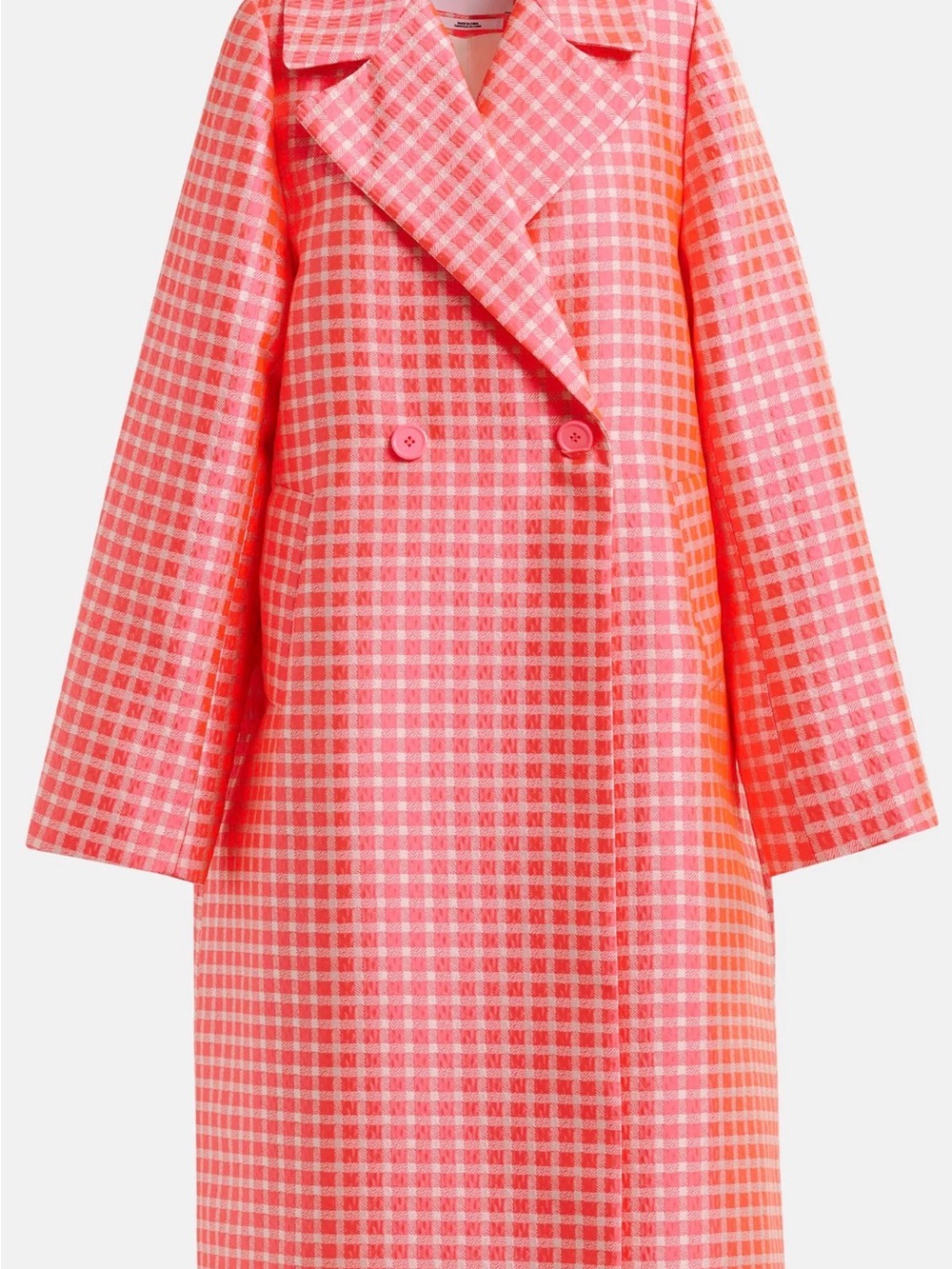 Essential Antwerp Hardly Coat, Pink & White Check.  Large